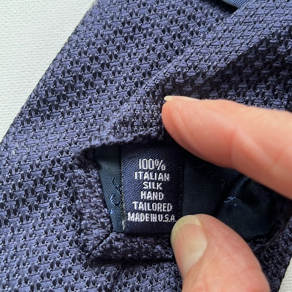 Paul Fredrick blue tie - Picture 3 of 5